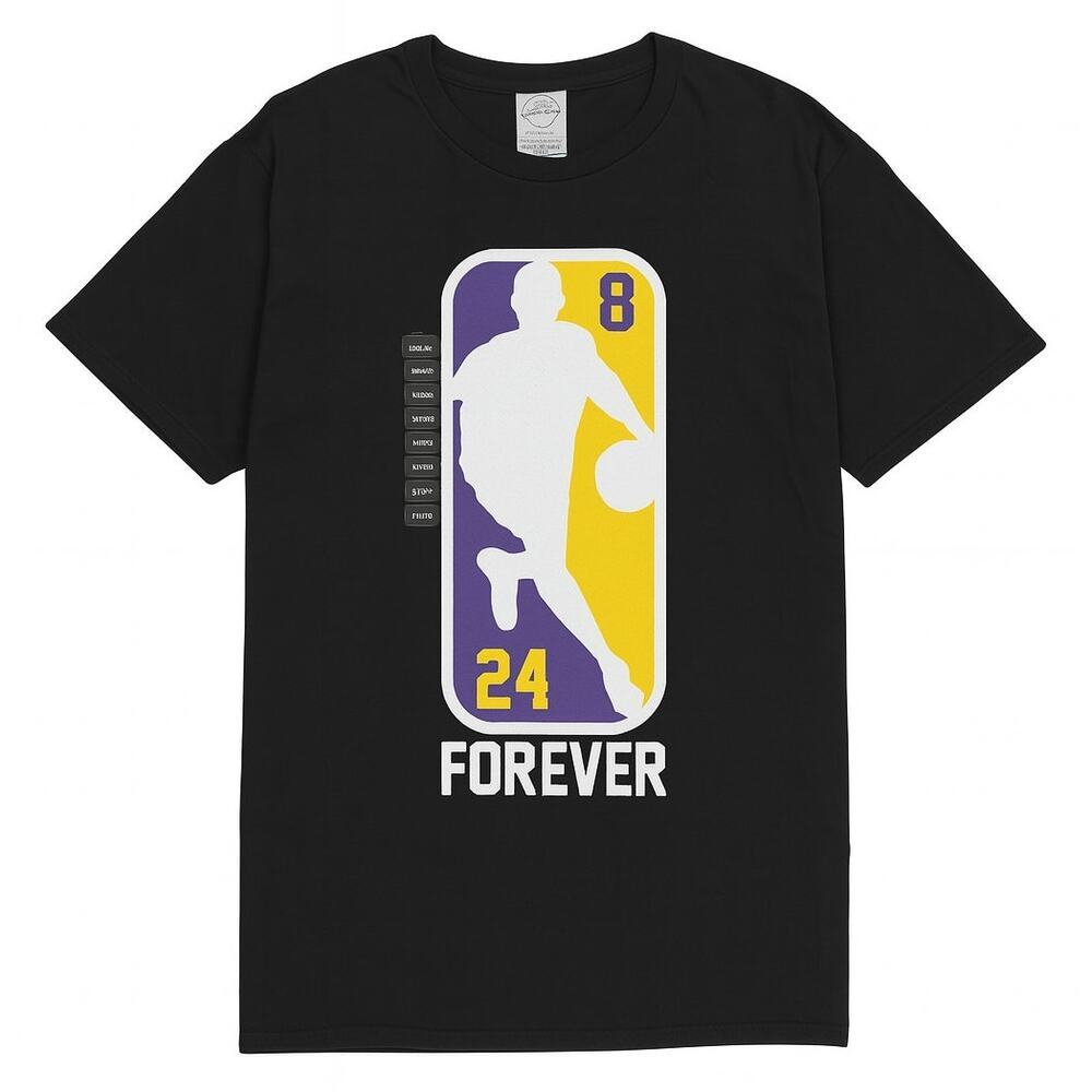 Kobe Bryant Forever Shirt Mens L‎ Black Lakers 8 24 Mamba Tribute Delta Pro